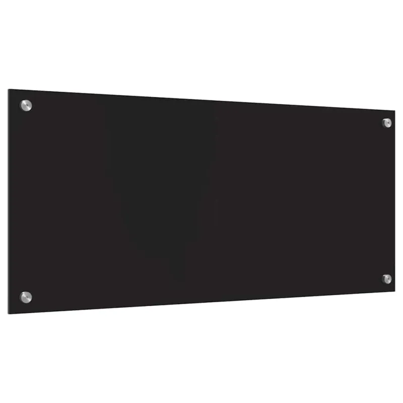 Virtuvės atbraila Juoda 90 x 40 cm grūdintas stiklas