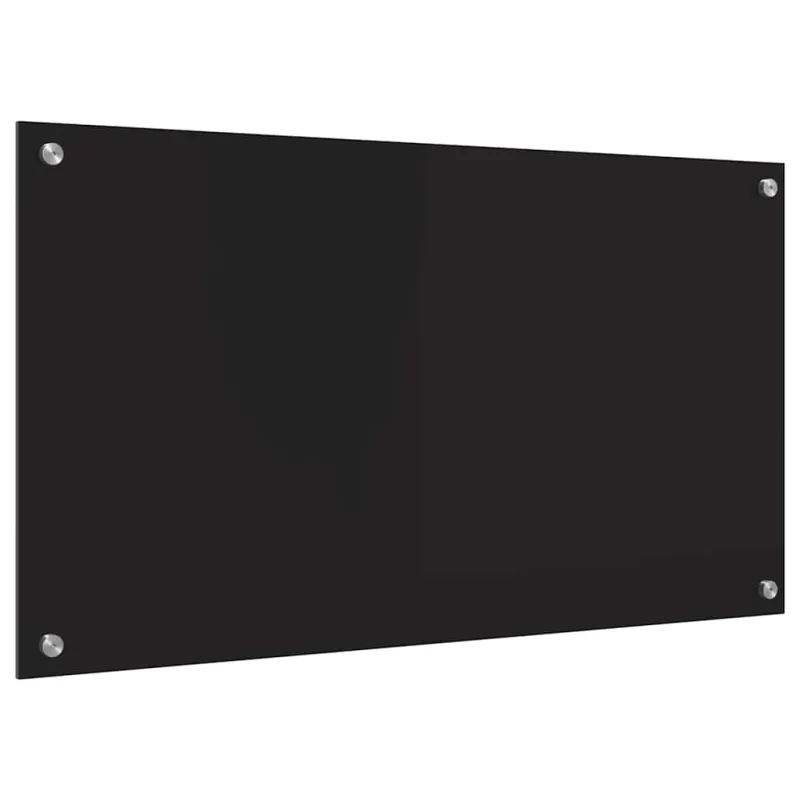 Virtuvės atbraila Juoda 90 x 50 cm grūdintas stiklas
