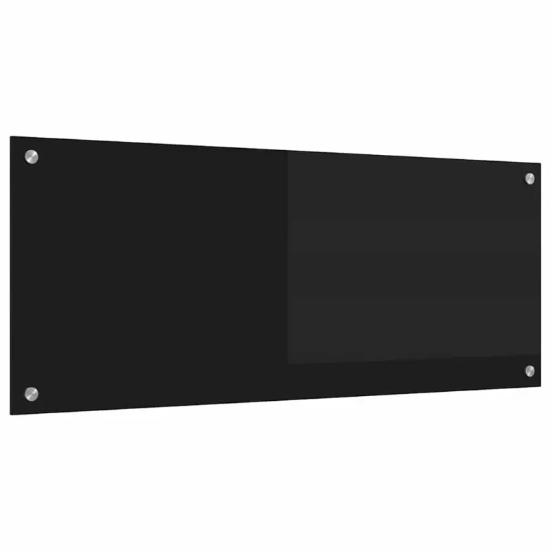 Virtuvės atbraila Juoda 100 x 40 cm grūdintas stiklas