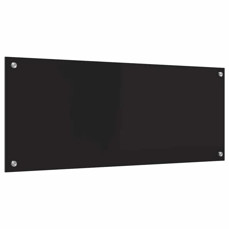 Virtuvės atbraila Juoda 100 x 40 cm grūdintas stiklas