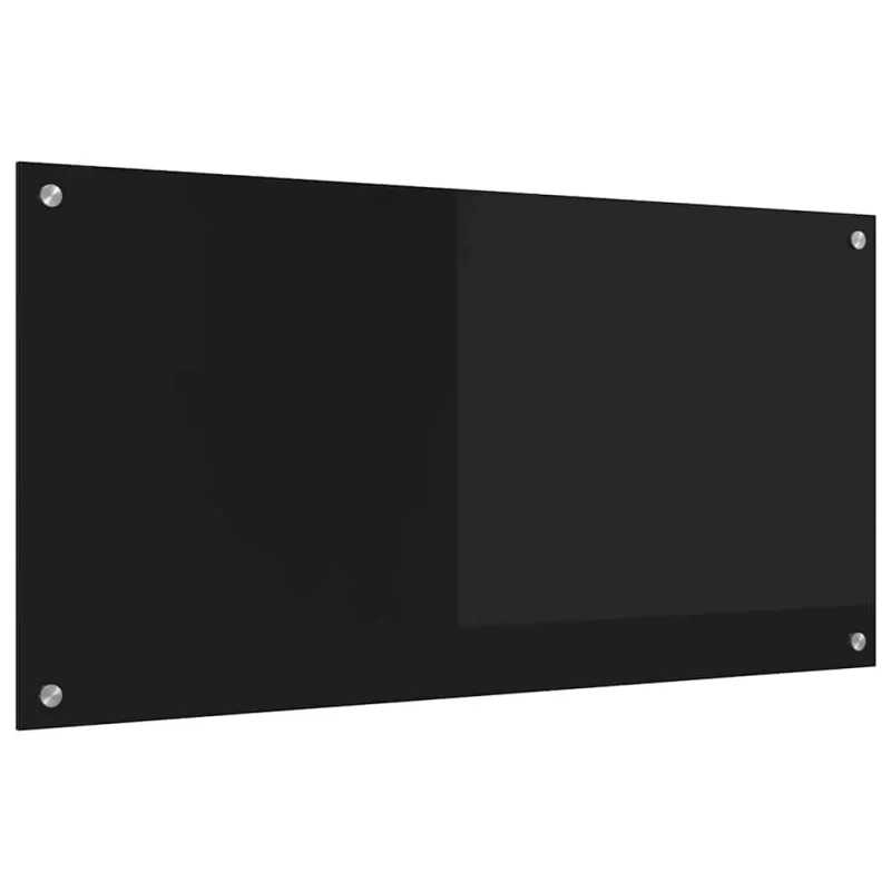 Virtuvės atbraila Juoda 100 x 50 cm grūdintas stiklas