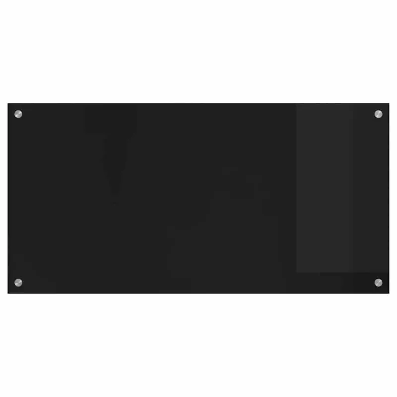 Virtuvės atbraila Juoda 100 x 50 cm grūdintas stiklas