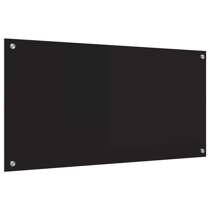 Virtuvės atbraila Juoda 100 x 50 cm grūdintas stiklas