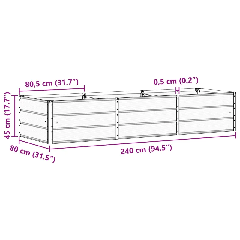 Lovelis Ivory 240 x 80 x 45 cm Plienas