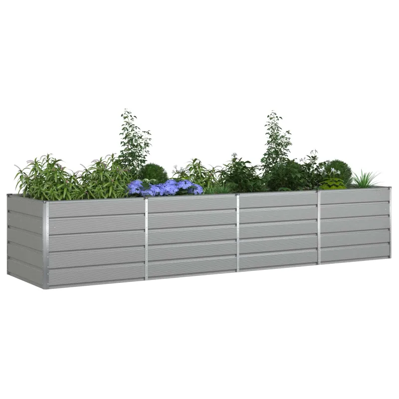 Lovelis Šviesiai pilka 385 x 100 x 75 cm Cinkuota plienas