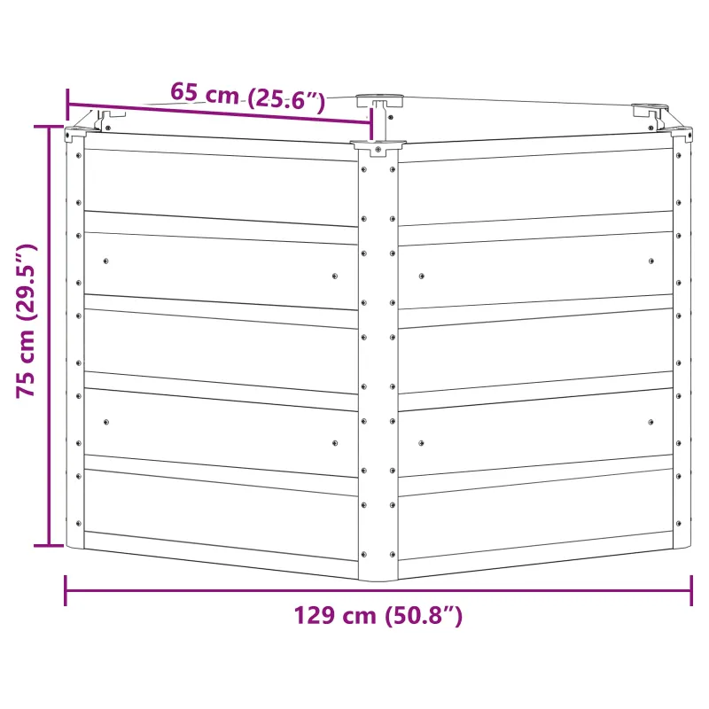 Lovelis Antracitas 129 x 129 x75 cm Plienas