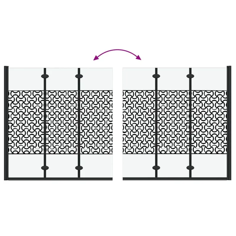 Dušo kabineto uždanga Juoda ir permatoma 130 x 130 cm