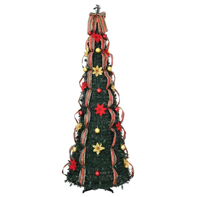 Dirbtinė Kalėdų eglutė su 150 LED s stovu Žalia 185 cm PVC