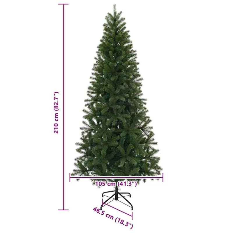 Dirbtinė Kalėdų eglutė s stovu Žalia 210 cm PVC, PE ir plienas