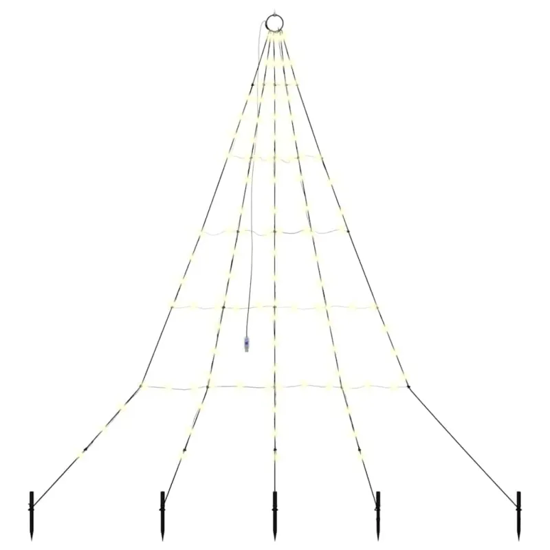 LED Kalėdinė eglutė su žemės kuoleliais Šilta balta 182 cm