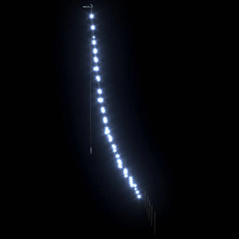 LED Kalėdinė eglutė su žemės kuoleliais Šalta balta 182 cm
