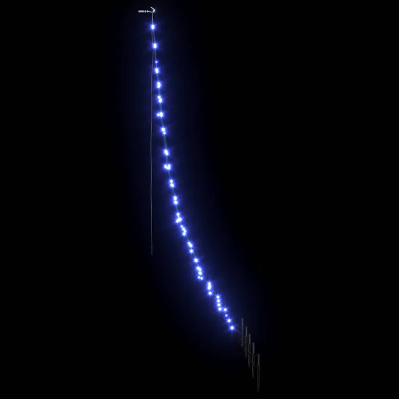 LED Kalėdinė eglutė su žemės kuoleliais Mėlyna 182 cm metalas