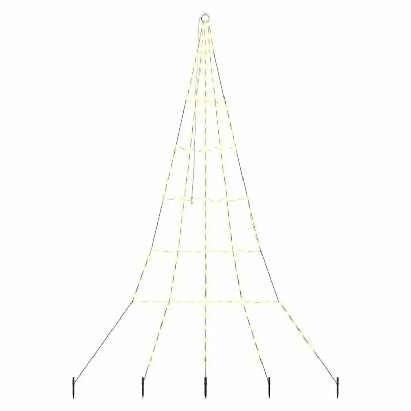 LED Kalėdinė eglutė su žemės kuoleliais Šilta balta 306 cm