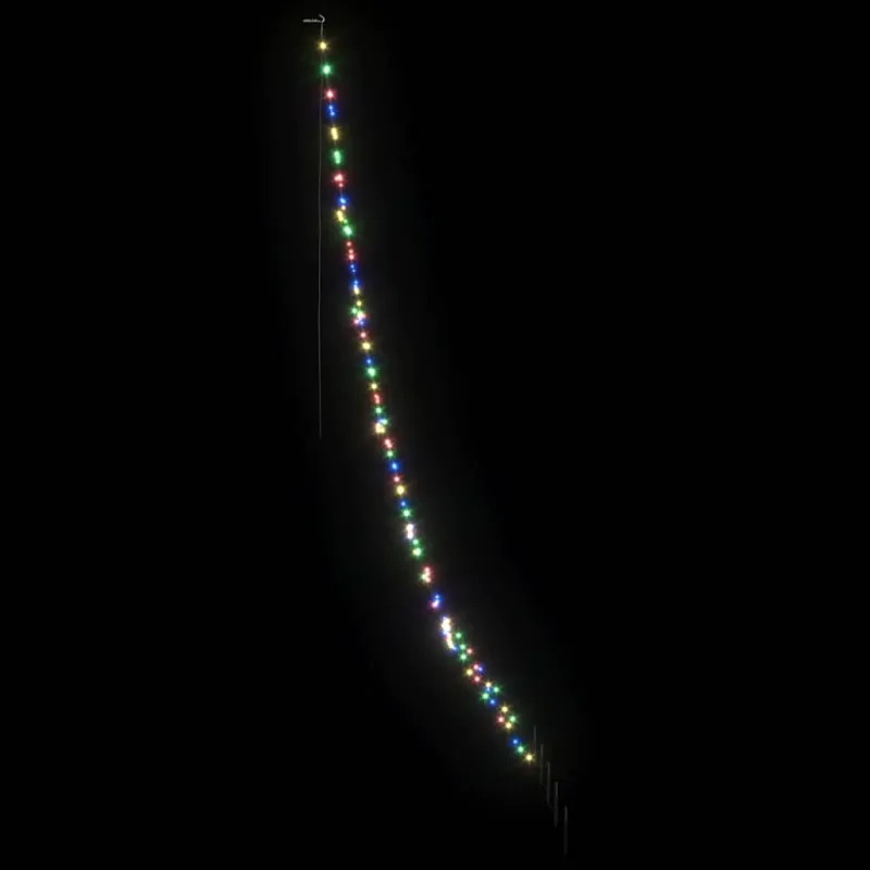 LED Kalėdinė eglutė su žemės kuoleliais Įvairiaspalvis 306 cm