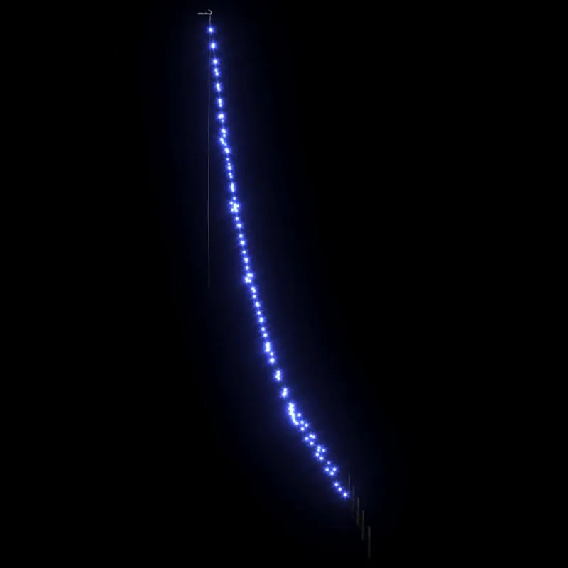 LED Kalėdinė eglutė su žemės kuoleliais Mėlyna 306 cm metalas