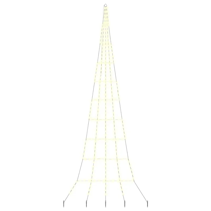 LED Kalėdinė eglutė su žemės kuoleliais Šilta balta 511 cm