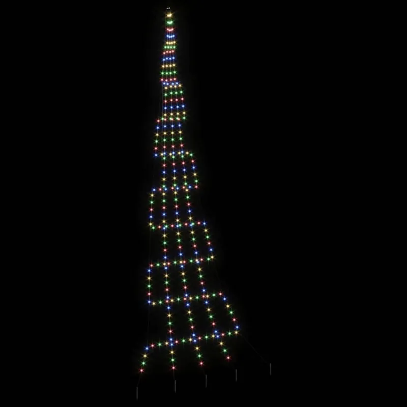 LED Kalėdinė eglutė su žemės kuoleliais Įvairiaspalvis 511 cm