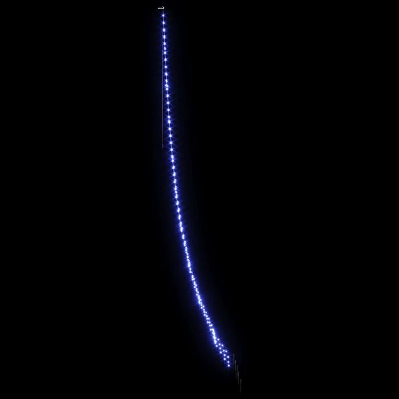 LED Kalėdinė eglutė su žemės kuoleliais Mėlyna 511 cm metalas