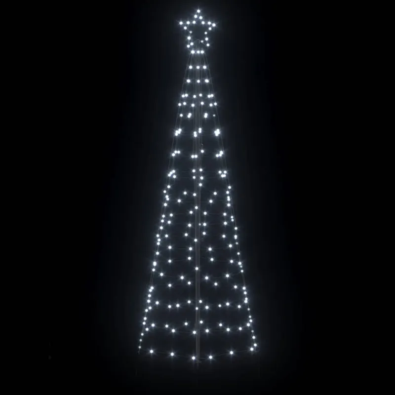LED Kalėdinė eglutė su žemės kuoleliais Šalta balta 250 cm