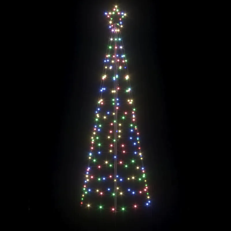 LED Kalėdinė eglutė su žemės kuoleliais Įvairiaspalvis 250 cm