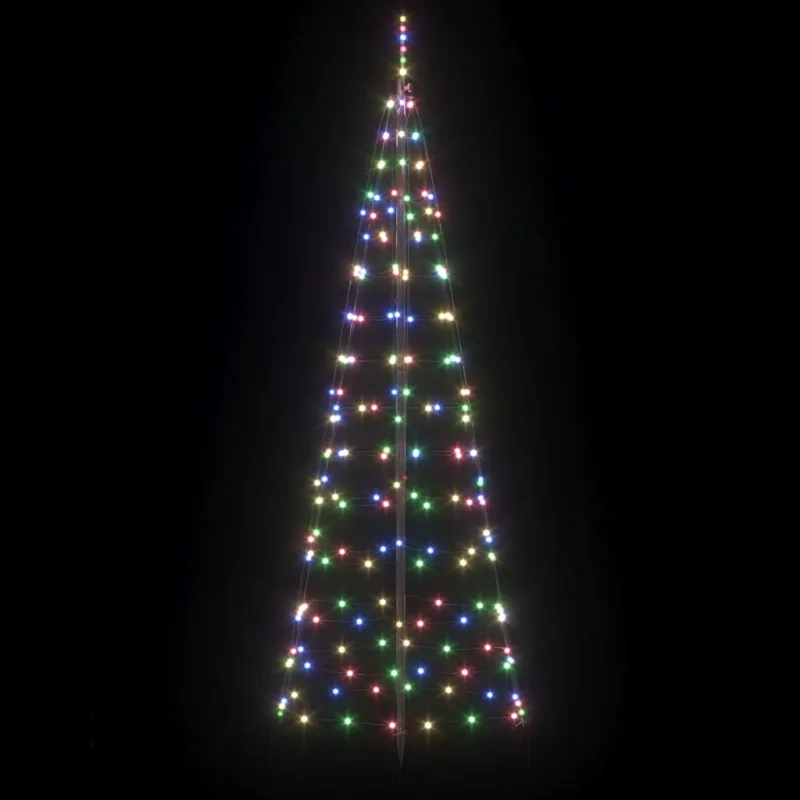 LED Kalėdinė eglutė su žemės kuoleliais Įvairiaspalvis 250 cm