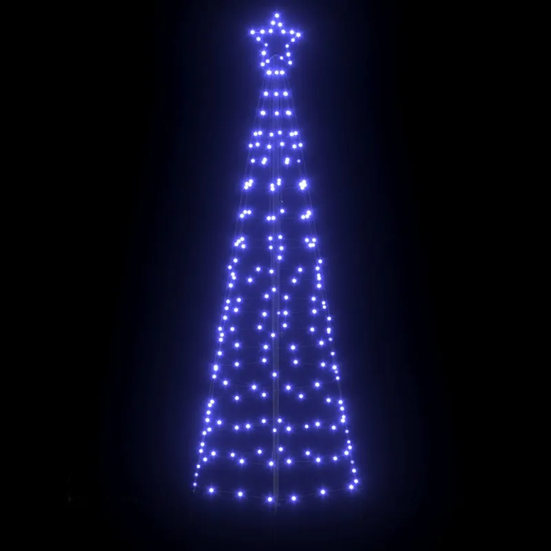 LED Kalėdinė eglutė su žemės kuoleliais Mėlyna 250 cm Geležis