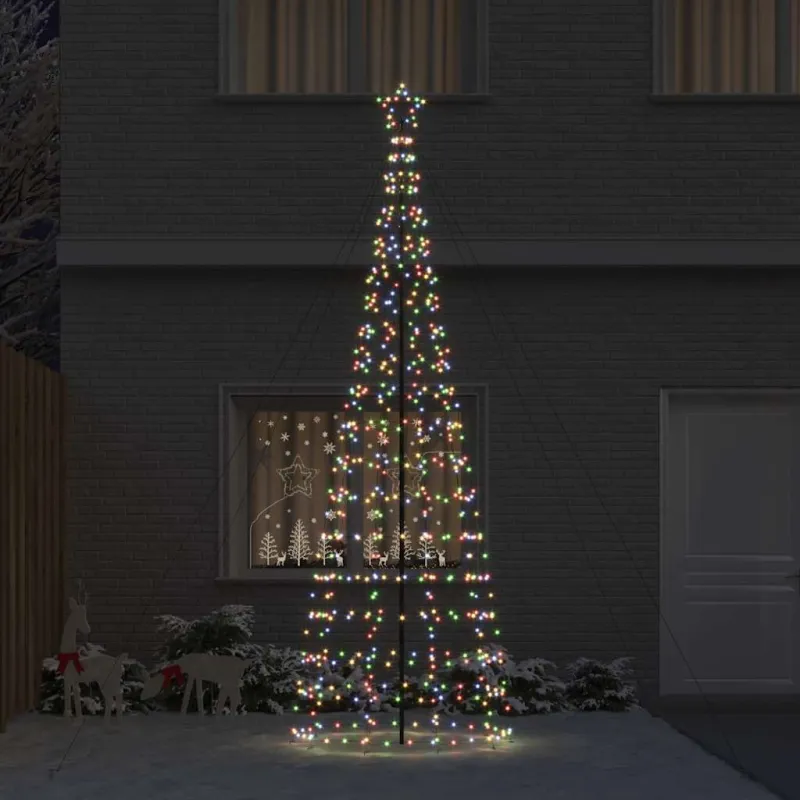 LED Kalėdinė eglutė su žemės kuoleliais Įvairiaspalvis 400 cm