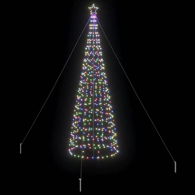 LED Kalėdinė eglutė su žemės kuoleliais Įvairiaspalvis 400 cm
