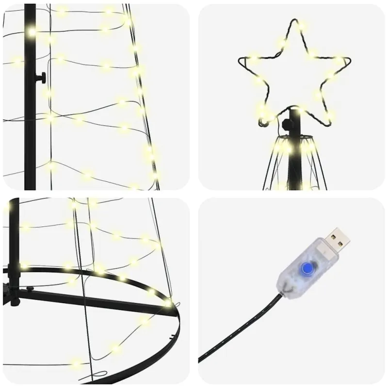 LED Kalėdų medis su 390 LED s stovu Šilta balta 250 cm Geležis