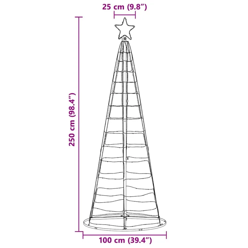 LED Kalėdų medis su 390 LED s stovu Šilta balta 250 cm Geležis