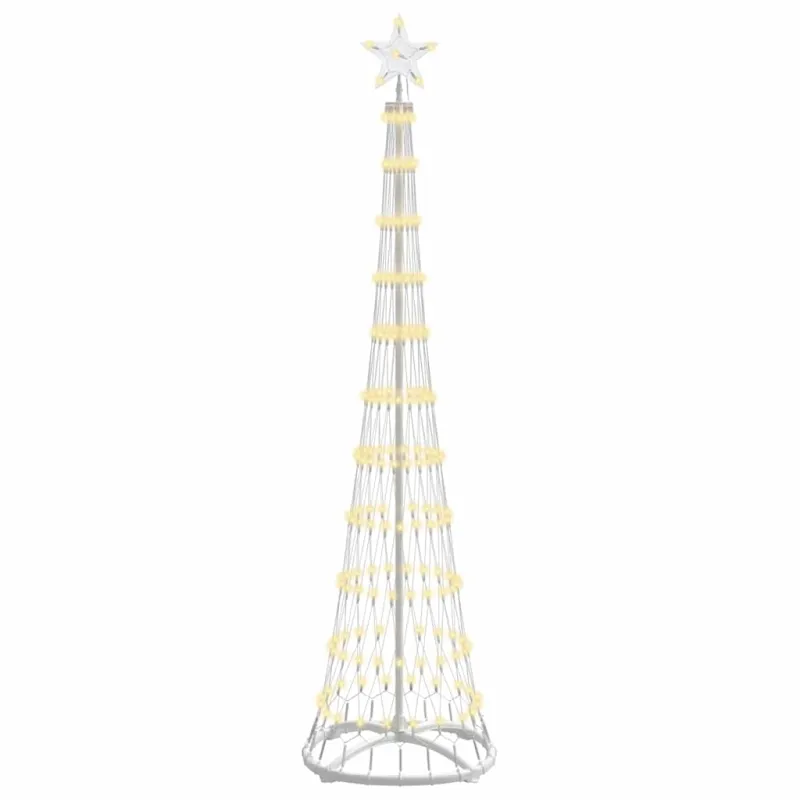LED Kalėdų medis s stovu Šilta balta 51 x 51 x 190 cm metalas