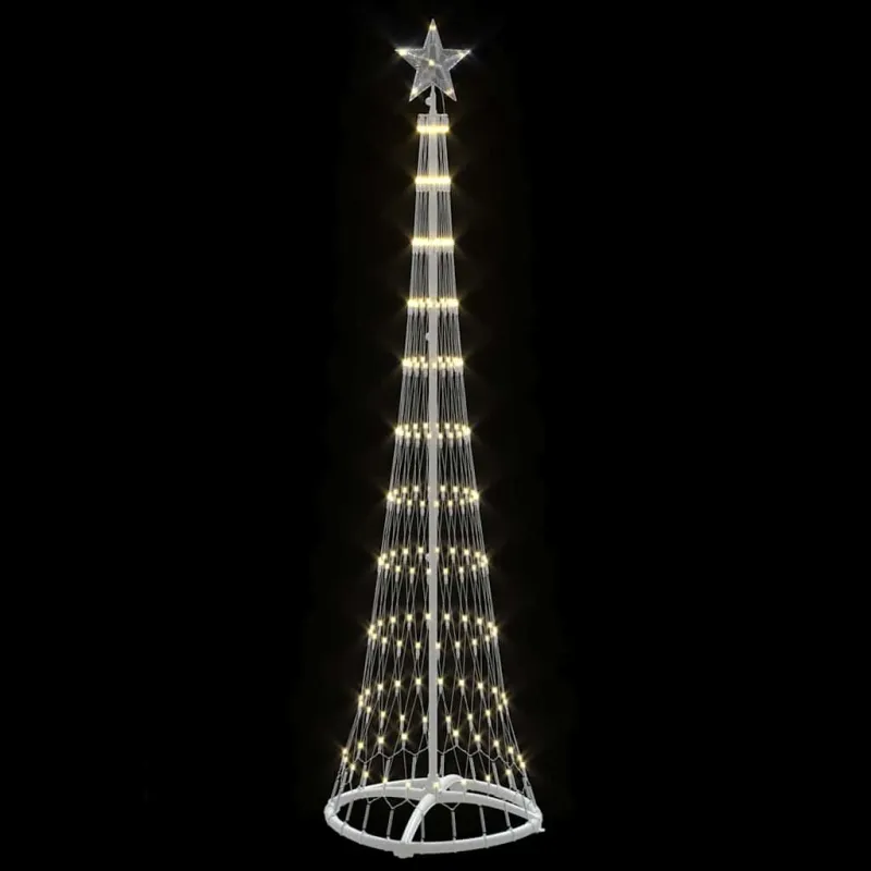 LED Kalėdų medis s stovu Šilta balta 51 x 51 x 190 cm metalas