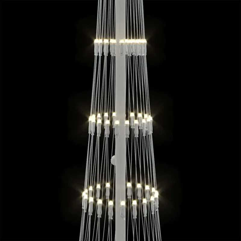 LED Kalėdų medis s stovu Šilta balta 51 x 51 x 190 cm metalas