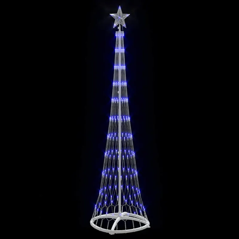 LED Kalėdų medis su 230 LED Mėlyna 51 x 51 x 190 cm metalas