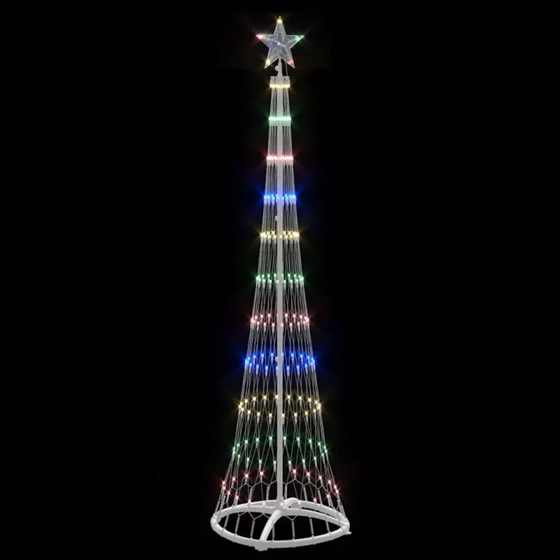 LED Kalėdų medis Įvairiaspalvis 51 x 51 x 190 cm metalas