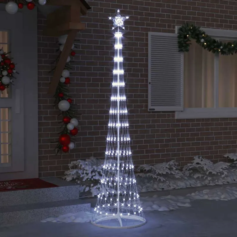 LED Kalėdų medis su 290 LED s stovu Šalta balta 250 cm metalas