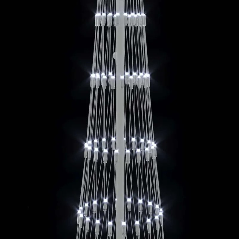 LED Kalėdų medis su 290 LED s stovu Šalta balta 250 cm metalas