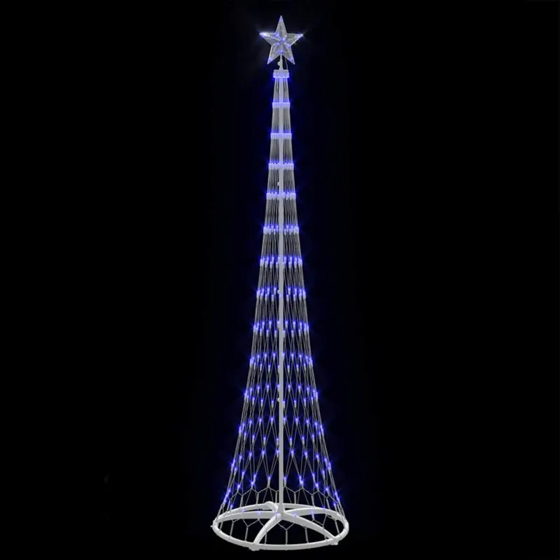 LED Kalėdų medis su 290 LED s stovu Mėlyna 250 cm metalas