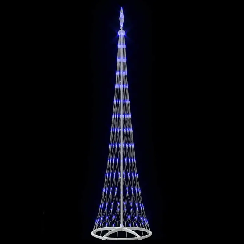 LED Kalėdų medis su 290 LED s stovu Mėlyna 250 cm metalas