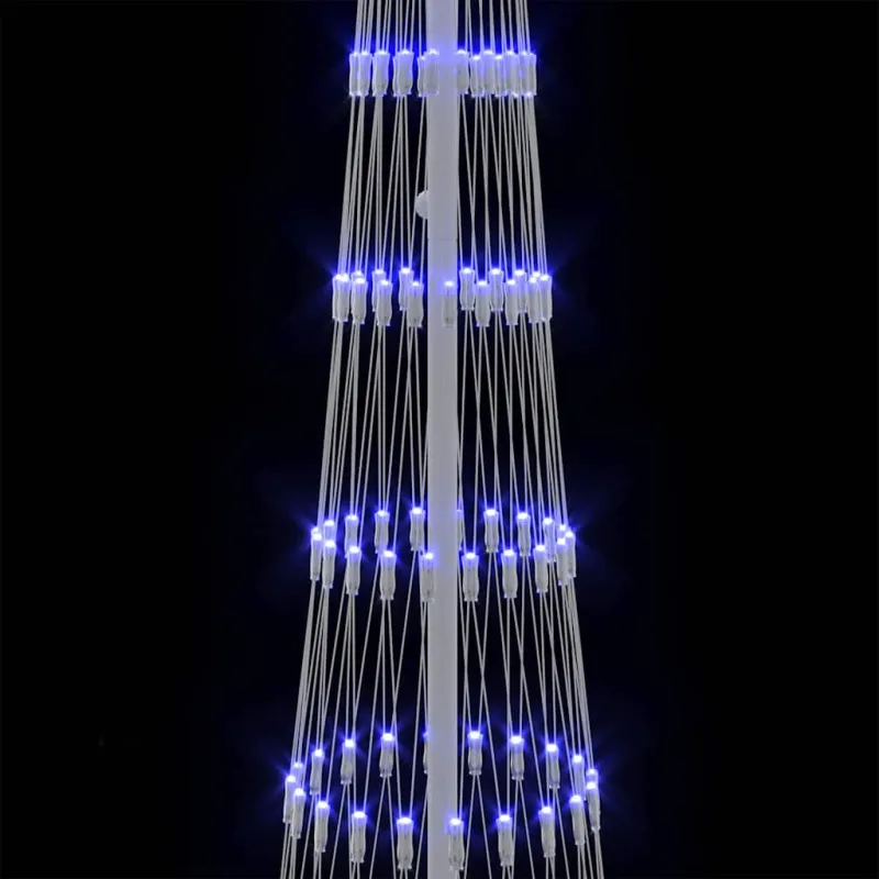 LED Kalėdų medis su 290 LED s stovu Mėlyna 250 cm metalas