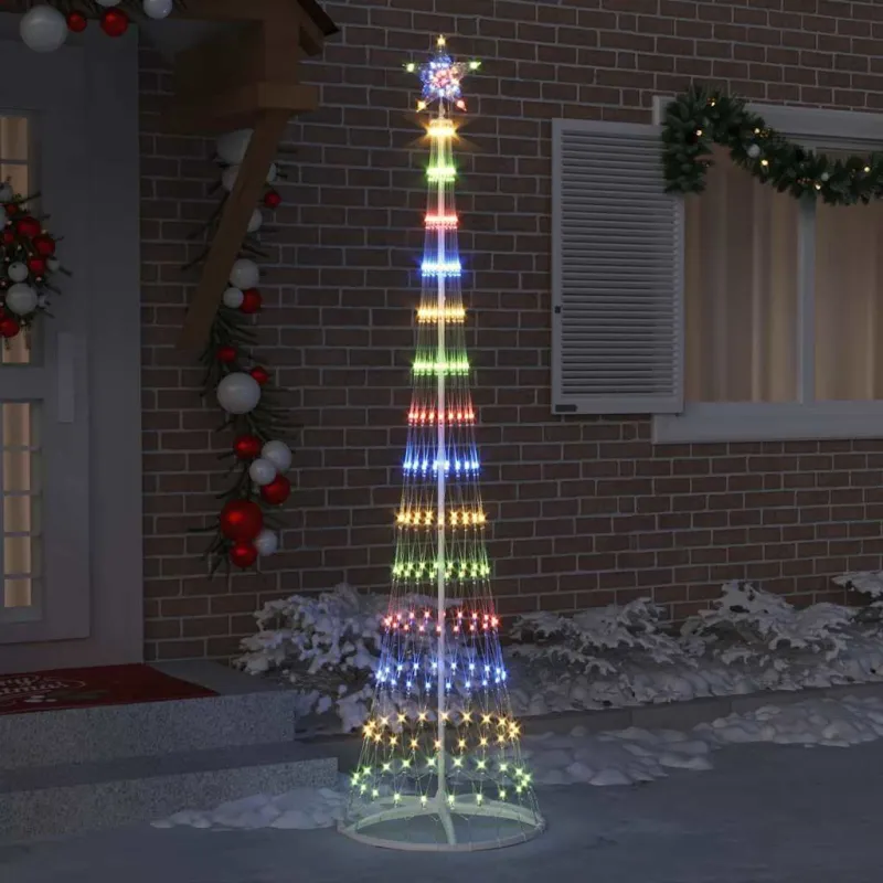 LED Kalėdų medis su 290 LED Įvairiaspalvis 250 cm metalas