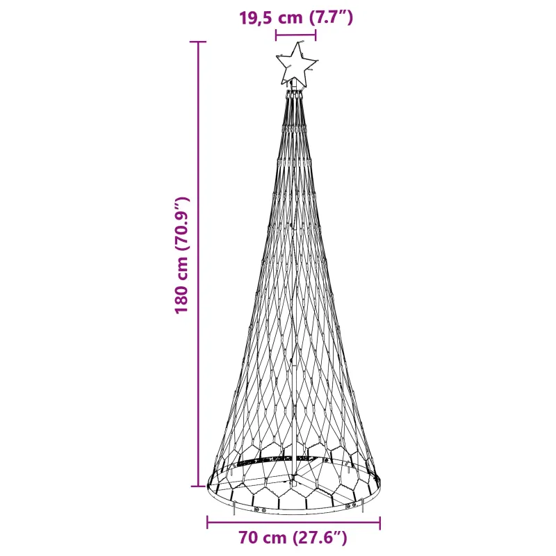 LED Kalėdų medis su 230 LED Įvairiaspalvis 184.5 cm metalas