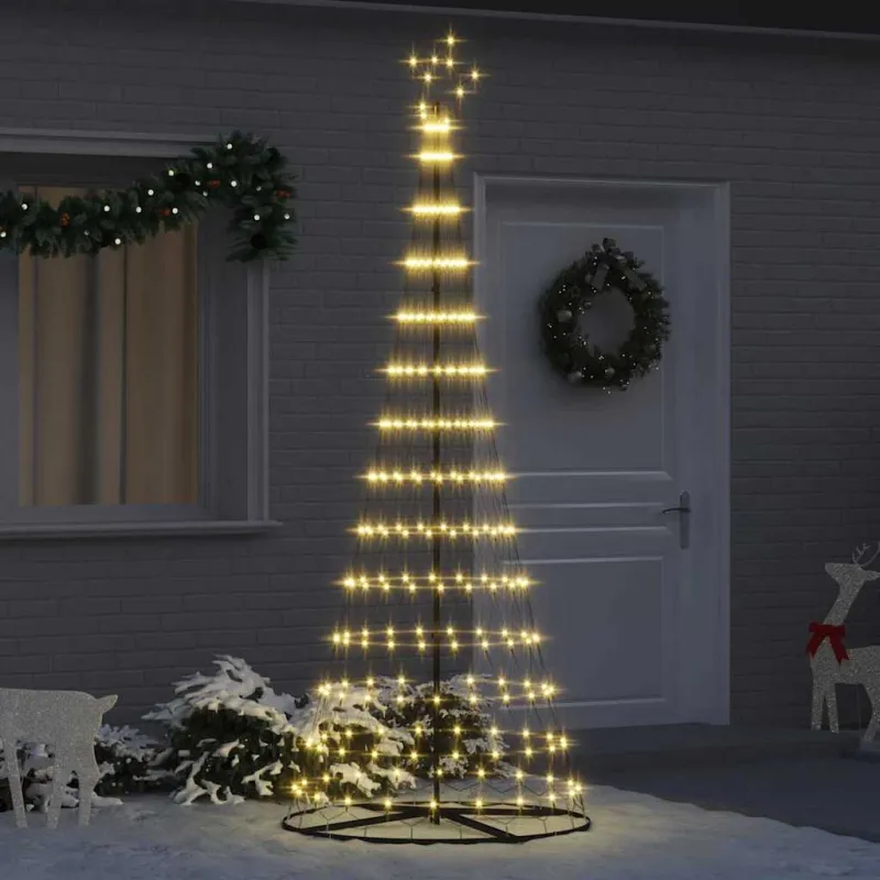 LED Kalėdų medis su 295 LED s stovu Šilta balta 250 cm metalas