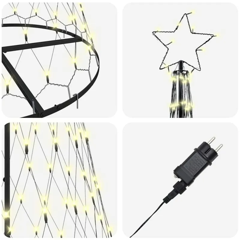 LED Kalėdų medis su 295 LED s stovu Šilta balta 250 cm metalas