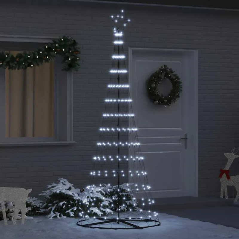 LED Kalėdų medis su 295 LED s stovu Šalta balta 250 cm metalas