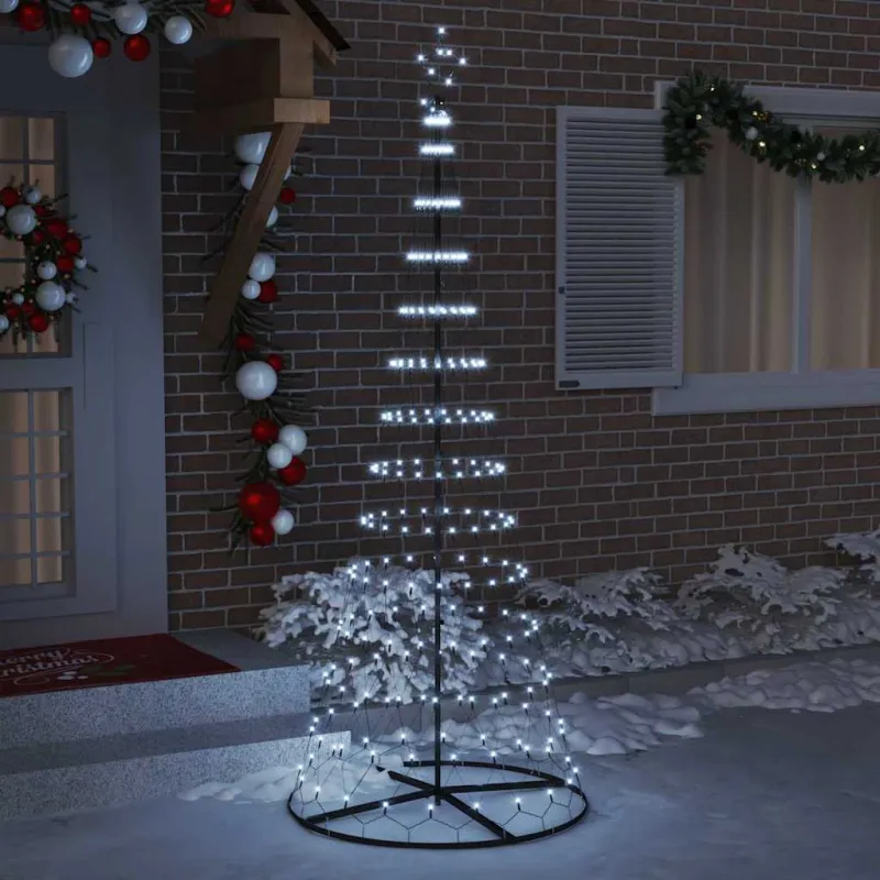LED Kalėdų medis su 295 LED s stovu Šalta balta 250 cm metalas