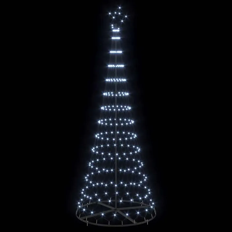 LED Kalėdų medis su 295 LED s stovu Šalta balta 250 cm metalas
