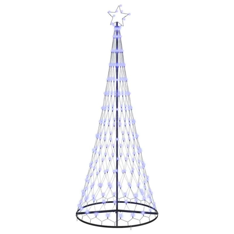 LED Kalėdų medis su 295 LED s stovu Mėlyna 250 cm metalas