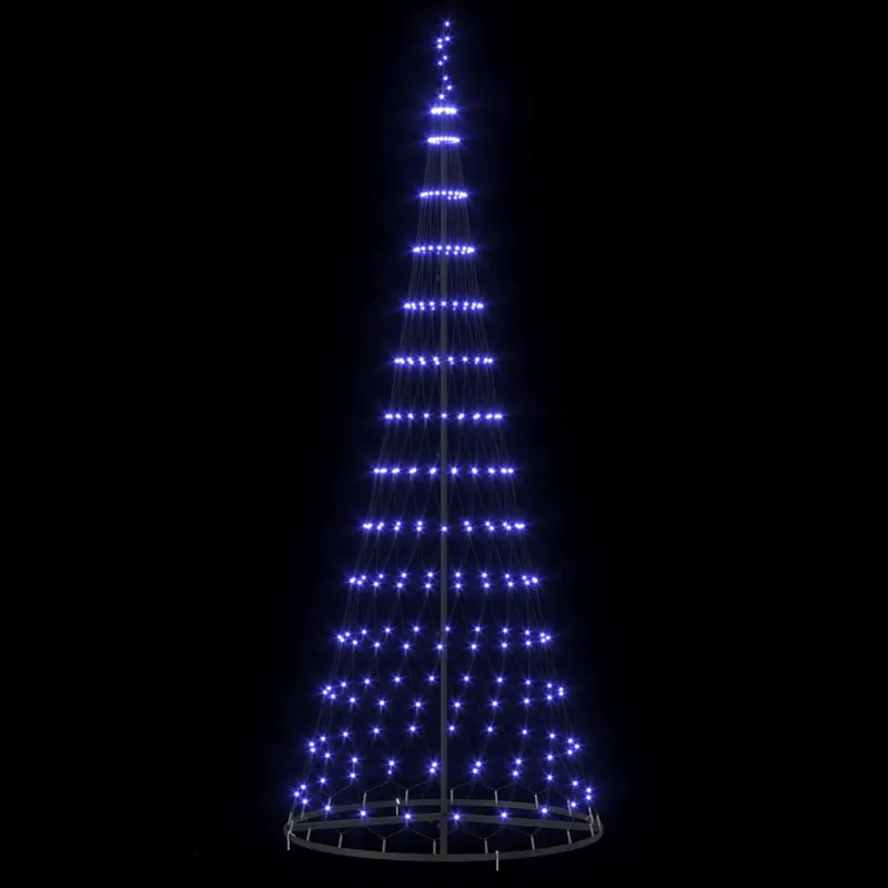 LED Kalėdų medis su 295 LED s stovu Mėlyna 250 cm metalas