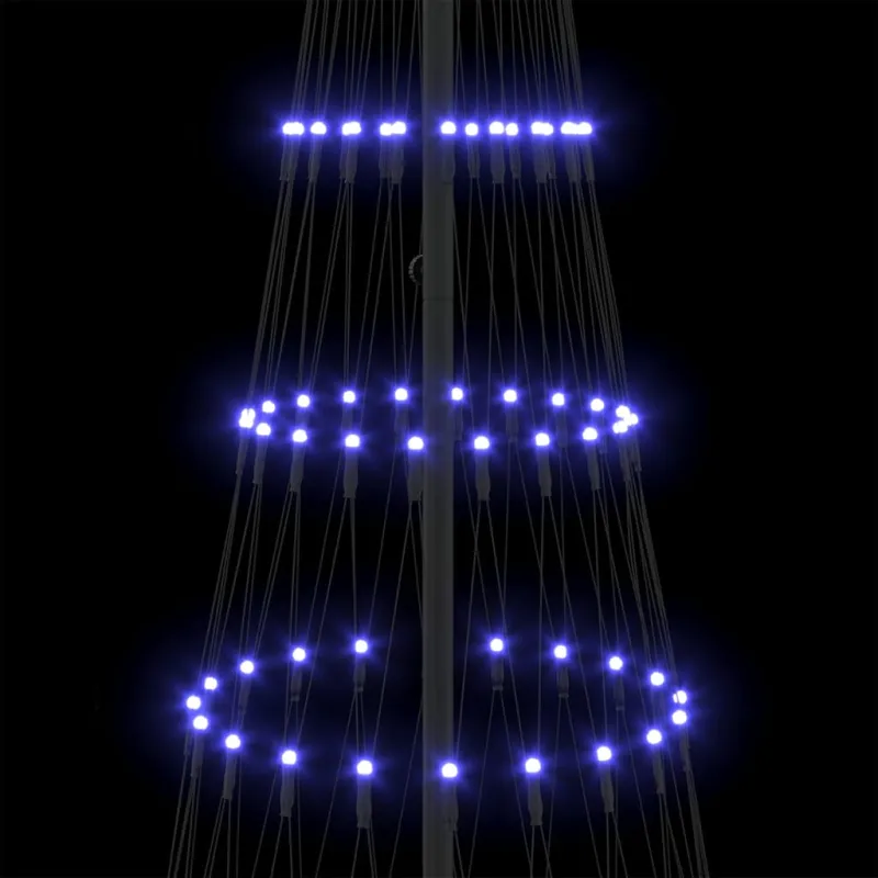 LED Kalėdų medis su 295 LED s stovu Mėlyna 250 cm metalas